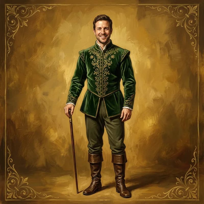 Dad as a character in the Classic Storybook style