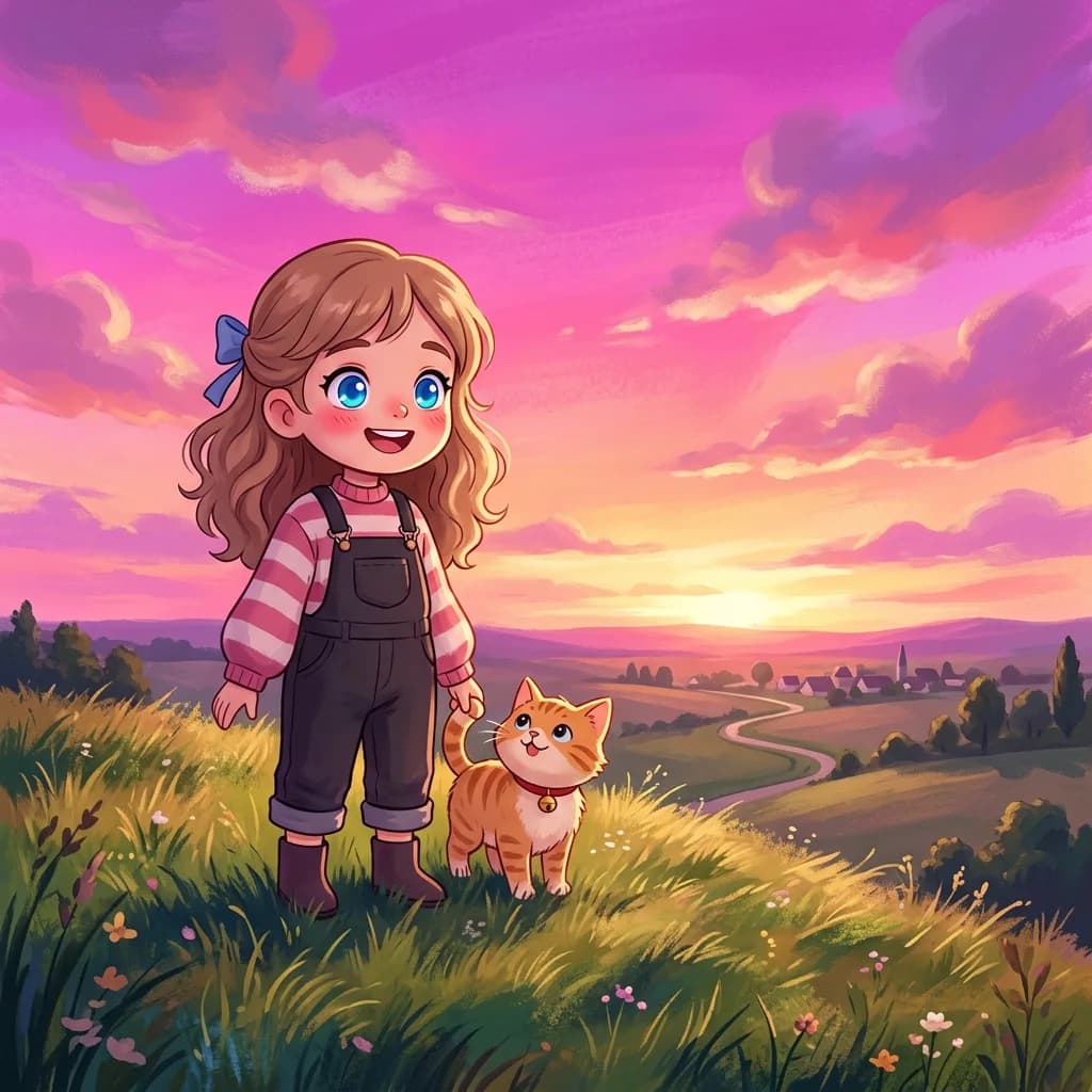 An example illustration in the Painterly Anime style
