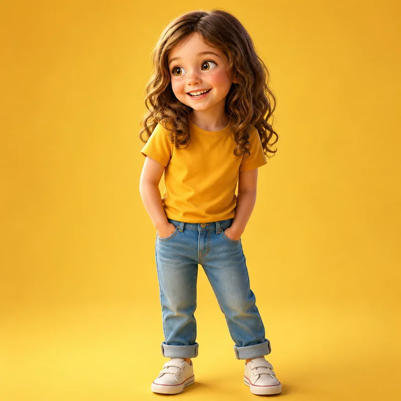 Lena als Figur im Zeichenstil 3D-Animation