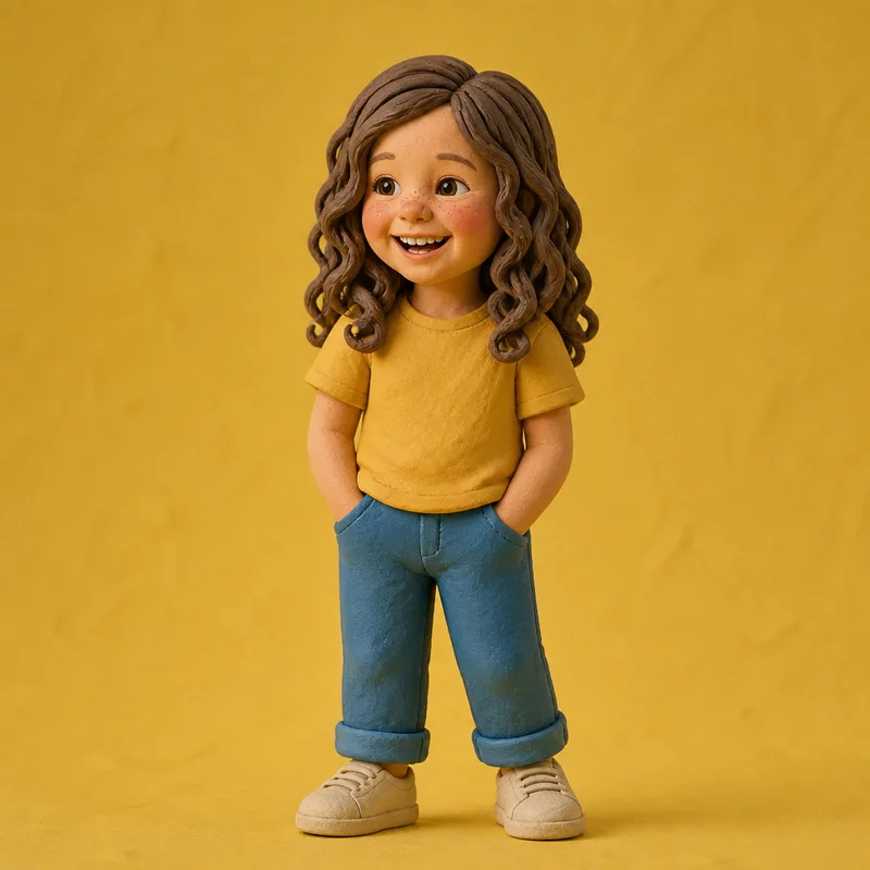 Lena als Figur im Zeichenstil Knetanimation