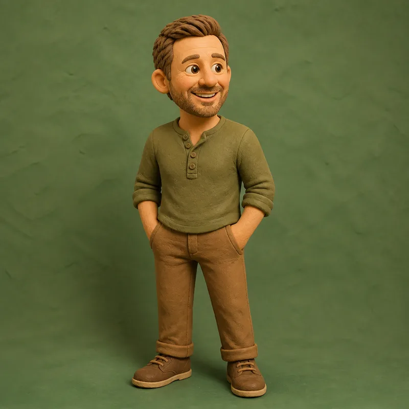 Papa als Figur im Zeichenstil Knetanimation