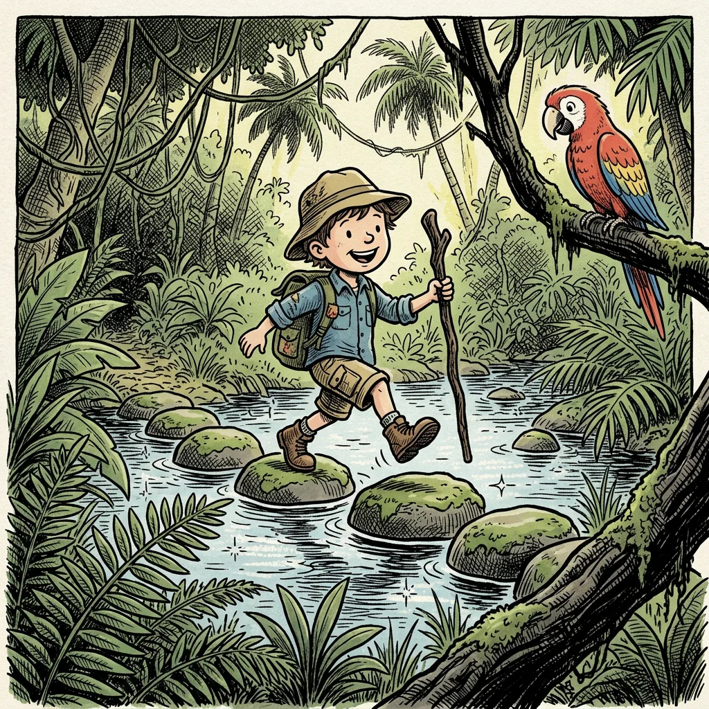 Ukázková ilustrace z personalizovaného dětského příběhu LittleReaders