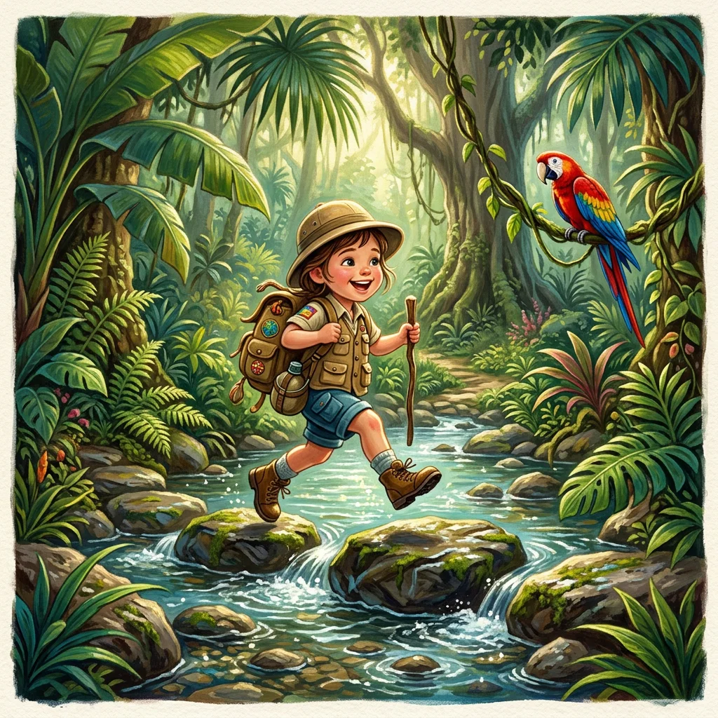 Ukázková ilustrace z personalizovaného dětského příběhu LittleReaders